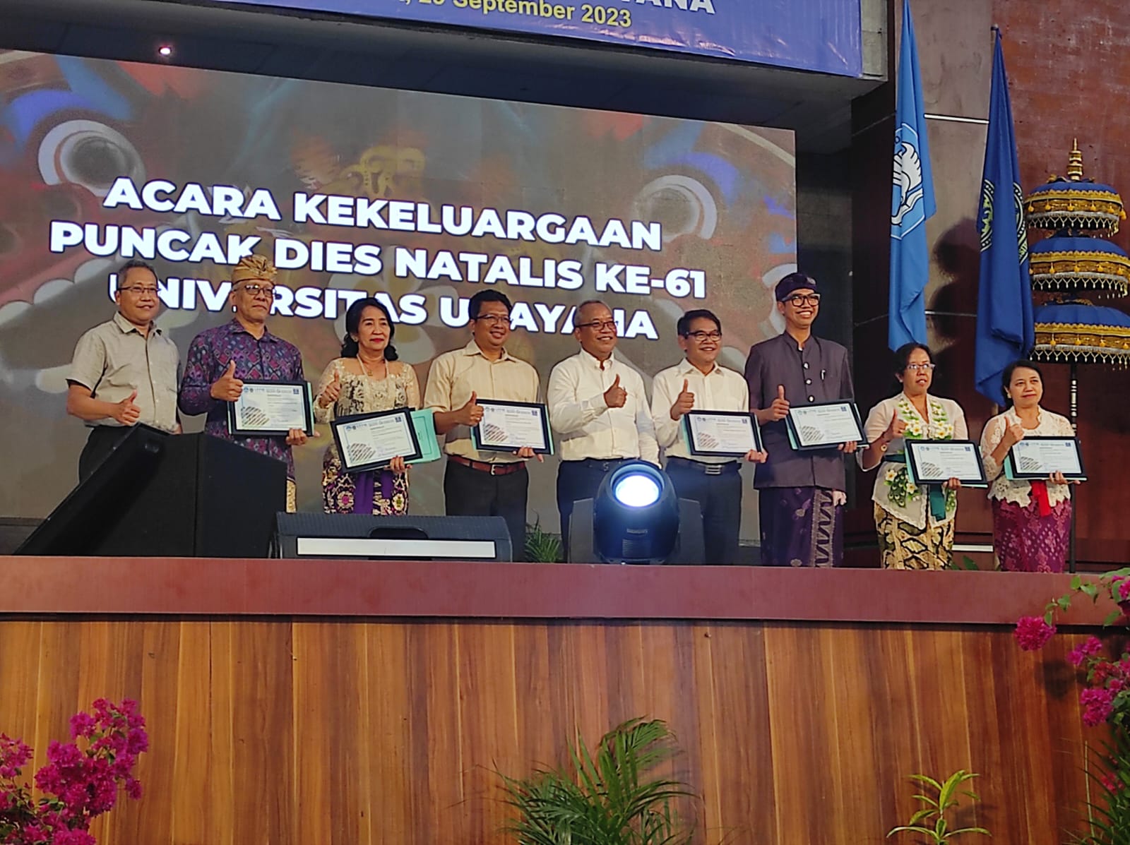 Luh Putu Ida Harini, S.Si, M.Sc won Udayana University TOP 10 best researcher & Community Service worker of 2023