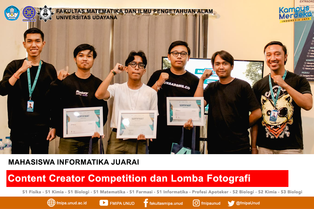 INFORMATICS STUDENTS WIN CONTENT CREATOR COMPETITION AND PHOTOGRAPHY COMPETITION