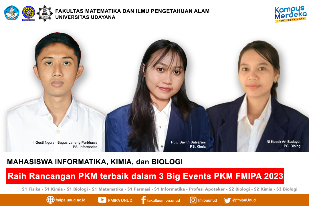 Informatics, Chemistry, and Biology students won the best PKM design in 3 Big Event PKM FMIPA