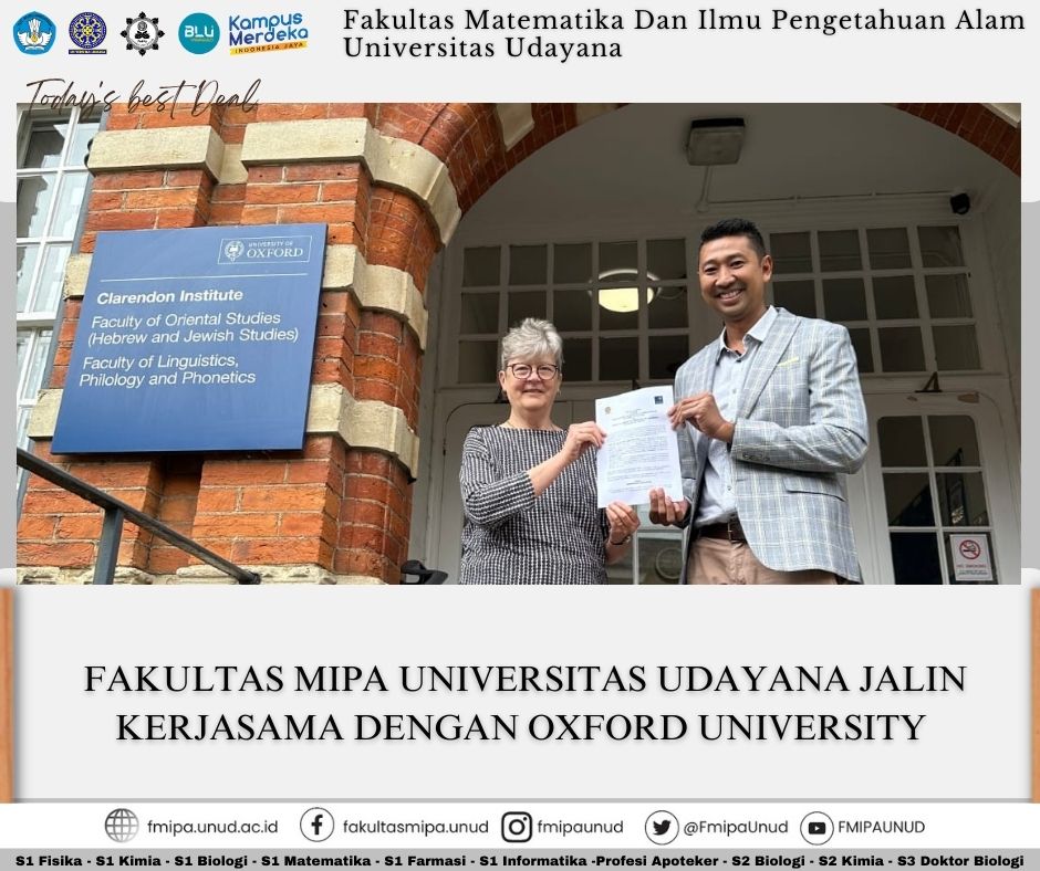 Fakultas MIPA Universitas Udayana jalin kerjasama dengan Oxford University