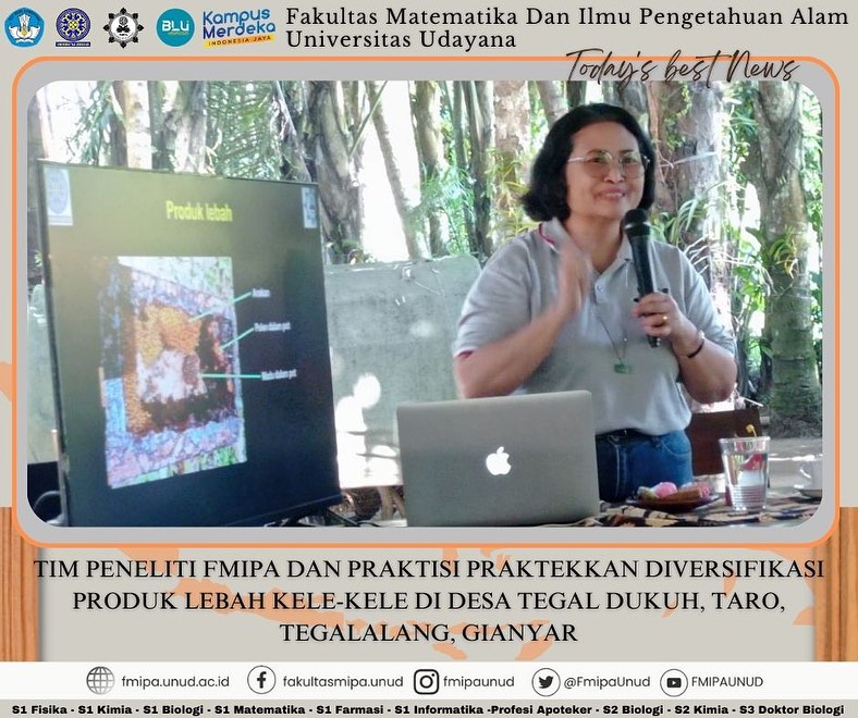 Tim Peneliti FMIPA dan Praktisi praktekkan diversifikasi Produk Lebah Kele-kele di Desa Tegal Dukuh, Taro, Tegalalang, Gianyar